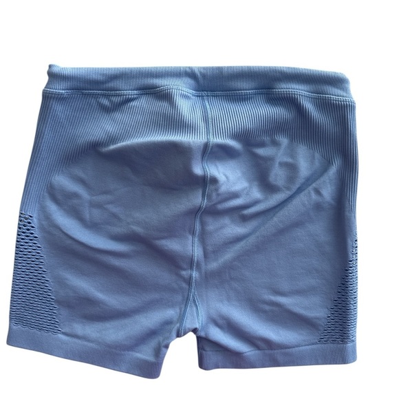 Offline by Aerie Women Athletic Seamless High Rise Mesh Shortie Shorts Blue Sm - Picture 2 of 5